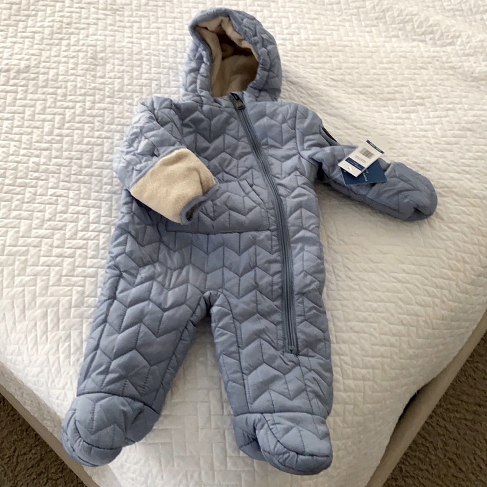 Blue quilted Perry Ellis snowsuit